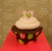 Green and Pink Cupcake